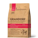 Grandorf Holistic & Hipoallergenic Yetkin Orta və Maxi Quzu və Hinduşka quru yemi, həssas həzm və ya allergiyaya meylli, orta və böyük cinsli yetkin itlər üçün, quzu və hinduşka ilə (bütöv çanta 10 kq)