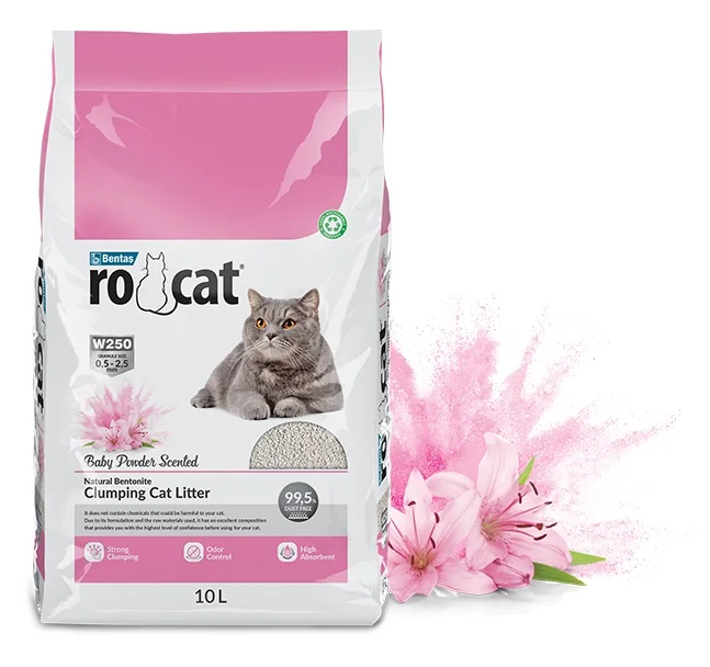 6023227 Rocat комкующийся наполнитель с ароматом детской присыпки, 10 л — изображение 1