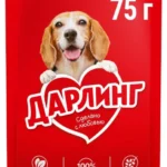 Дарлинг влажный корм для взрослых собак с говядиной и ягненком в соусе 75г