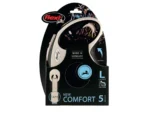 Çəkilə bilən qayış Flexi New Comfort L lent 5 m Qara (Flexi New Comfort tape 5 meter max 60 kg L)
