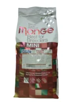 Monge Mini Puppy & Junior bala itləri və kiçik cinslər üçün Quzu və Düyü quru yemi ilə (toplu)