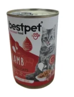 Bestpet Quzu Pişiklər üçün yaş yem, sousda quzu əti, pişiklər üçün, 400 q