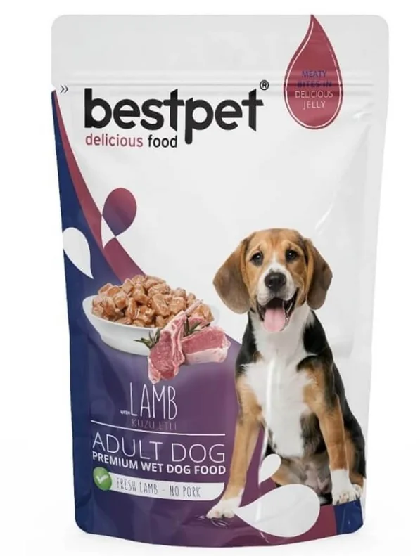 6023309 Bestpet Lamb Adult Dog влажный корм для взрослых собак с ягненком в желе 85 гр — изображение 1