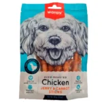 Wanpy Chichken Jerky and Carrot Sticks лакомство для собак куриное вяленое мясо и морковные палочки 100 г