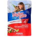 Miglior gatto strips beef and carrots (с говядиной и морковью), 100 г.