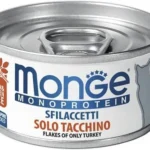 Monge Cat Monoprotein Yaş Yemi Yetkin Pişiklər üçün Hinduşka ilə, 80 q