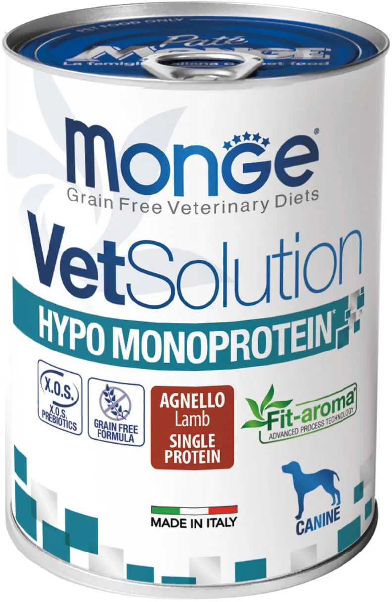 6023399 Monge Vetsolution Hypo Monoprotein монобелковая гипоалергенная диета для собак ягненок 400 гр — изображение 1
