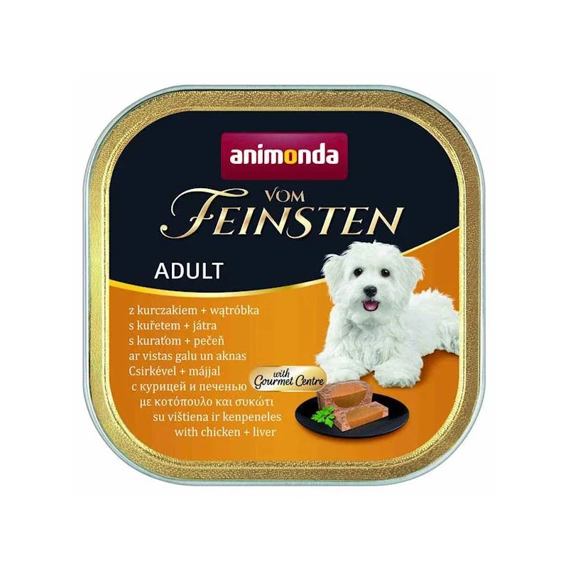 6023408-2 Animonda Vom Feinsten Gourmet влажный корм для собак с курицей и печенью 150 г — изображение 1