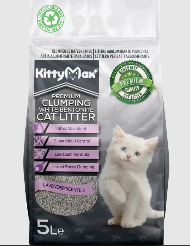 6023435 KittyMax Lavanda Bentonit Pişik Zibili, Lavanda Ətirli, 5L - Image 1