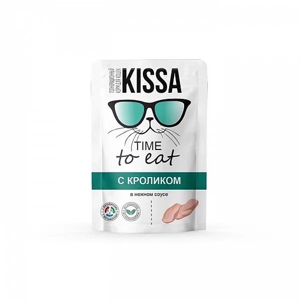 6023439 Kissa time to eat влажный корм для кошек с кроликом 75 гр — изображение 1