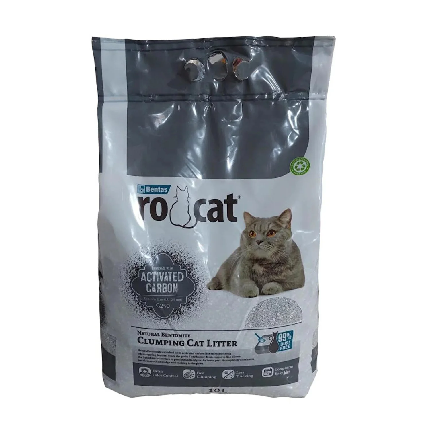 6023465 Rocat комкующийся наполнитель с активированным углем, 10 л — изображение 1