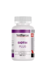 Vetforce Dog Biotin  Plus, Biotine - Vitamins - Zinc - Pantotenat sağlamlıq dəri və lələklər itlər, 300 tabletlər