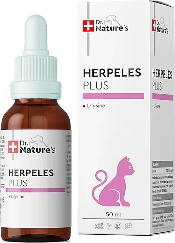 6023486 Dr.Nature's Herpeles Plus пищевая добавка для лечения герпеса у кошек, 50 мл — изображение 1