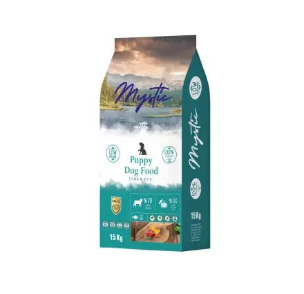 6023504 Mystic Puppy Köpək Yemi Quzu və Düyü quru yemi bala əti və düyü ilə (toplu) - Şəkil 1