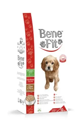 60235100 Benefit Medium Canine Puppy Breed Lamb&Rice сухой корм для щенков средних пород с ягненком и рисом (целый мешок 12 кг) — изображение 1