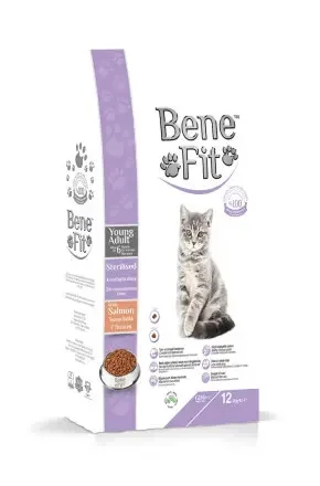 60235130 Benefit Feline Young Adult Sterilised Cat Salmon сухой корм для стерилизованных кошек старше 6 месяцев, с лососем (целый мешок 12 кг) — изображение 1