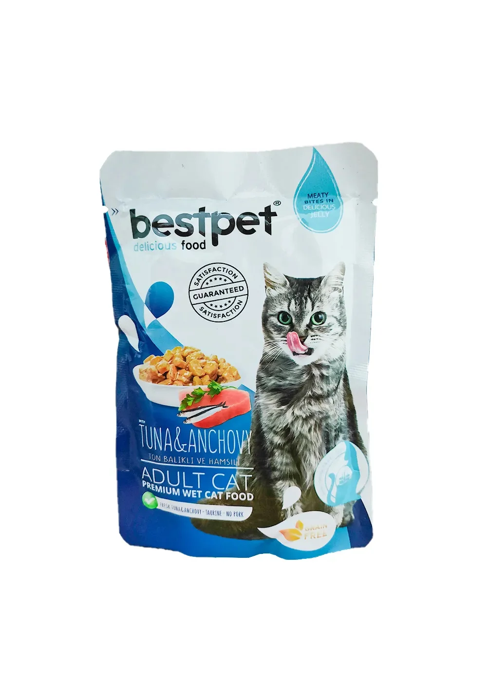 6023527 Bestpet Tuna and Anchovy влажный корм для взрослых кошек с тунцом и анчоусами 85гр — изображение 1