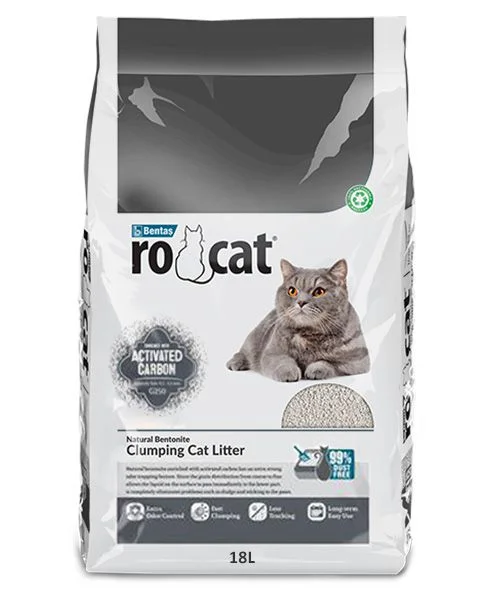 6023529 Rocat комкующийся наполнитель с активированным углем, 18 л — изображение 1