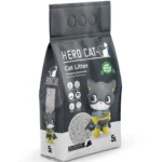 HeroCat комкующийся бентонитовый наполнитель для кошек "Активированный Уголь" 5 л