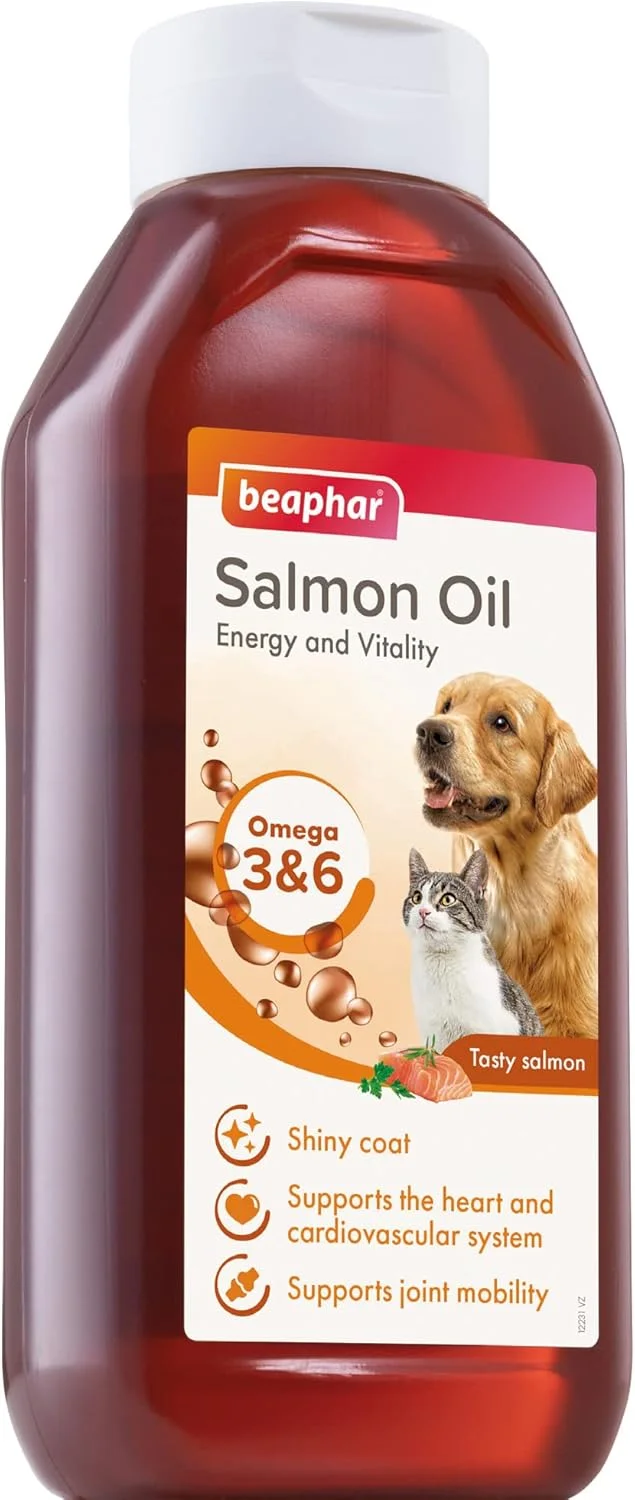 6023636 Beaphar Salmon Oil Energy and Vitality лососевое масло для собак и котов, энергия и жизненная сила 430 мл — изображение 1