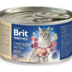 Brit Premium by Nature Cat Chicken&Beef Toyuq və mal əti 200 q