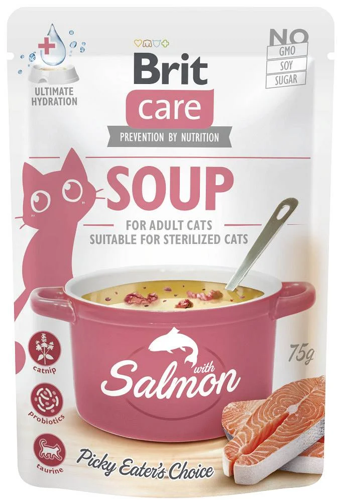 6023654 Brit Care Adult Soup Salmon суп для кошек с лососем 75г — изображение 1