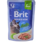 Brit Premium Cat Delicate Fillets in Gravy with Duck for Sterilised влажный корм для стерилизованных кошек  с уткой в соусе 85г
