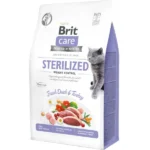 Brit Care Cat GF Sterilized Weight Control сухой корм для стерилизованных кошек с уткой и индейкой 400г