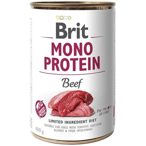 6023677 Brit Mono Protein Beef влажный корм для собак с говядиной 400 г — изображение 1