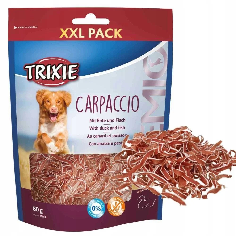 6023686 TRIXIE Carpaccio лакомство для собак утка+рыба 80g — изображение 1