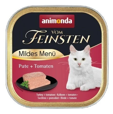 6023714 Animonda Vom Feinsten Mildes Menu Kastrierte Katzen влажный корм для стерилизованных кошек с индейкой и помидорами 100 г — изображение 1