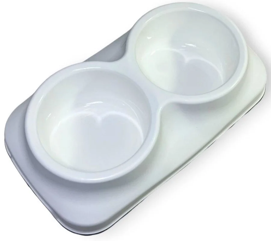 6023748 Irak Plast ikiqat plastik pişik qabı, ağ, 400 ml - Image 1