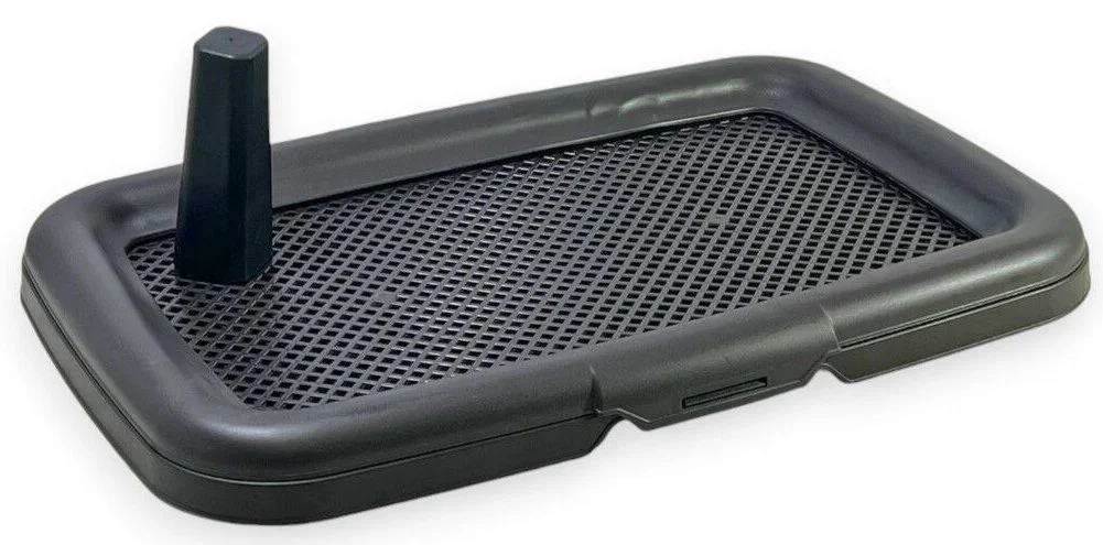 6023749 Туалет под пеленку с сеткой, столбиком для собак и щенков Irak Plast, 59х39х5,5 — изображение 1