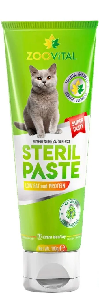 6023778 ZOOVITAL Steril Paste Cat, паста для стерилизованных и кастрированных кошек, 100 гр — изображение 1