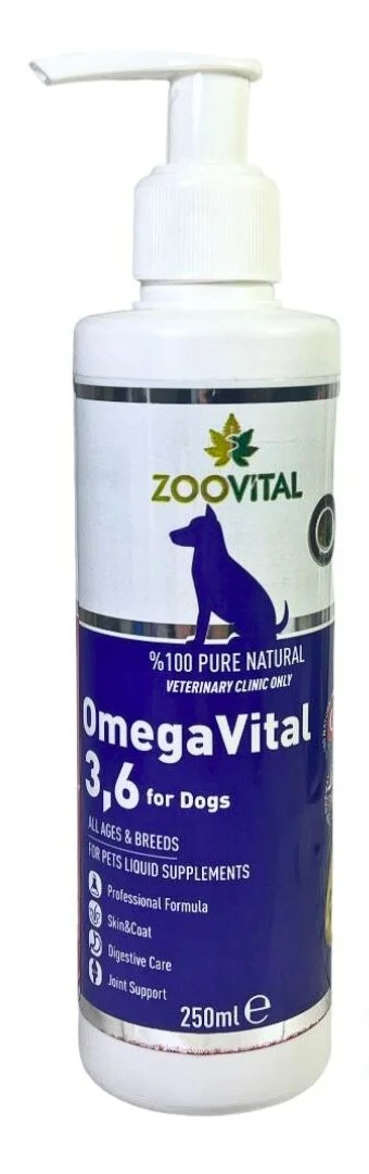 6023780 ZOOVITAL OmegaVital 3,6 Dogs, рыбий жир для собак, 250 мл — изображение 1