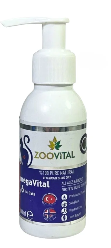 6023781 ZOOVITAL OmegaVital 3,6 Cat, рыбий жир для кошек, 100 мл — изображение 1