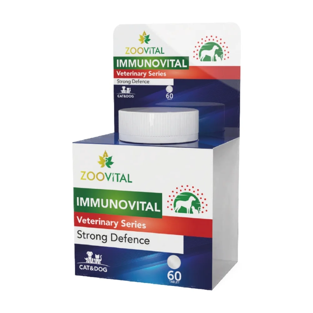6023790-2 ZOOVITAL Immunovital Strong Defense Dog&Cat витаминная добавка поддержка иммуной системы для кошек и собак 60 табл. — изображение 1