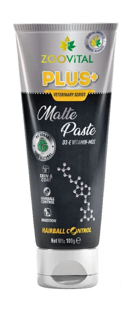 6023793 ZOOVITAL Plus+ Malte Paste, витаминизированная паста для выведения шерсти из желудка, для кошек, 100 гр. — изображение 1