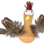 Trixie chicken игрушка для кошек курица с микрочипом и перьями, 10 см