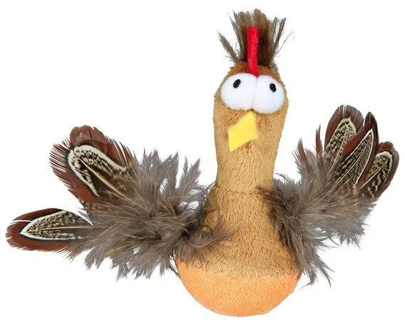 6023819 Trixie chicken игрушка для кошек курица с микрочипом и перьями, 10 см — изображение 1