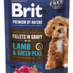 Brit fillets in gravy with lamd and green Peas влажный корм для собак с ягненком и зеленым горошком в соусе, 85г