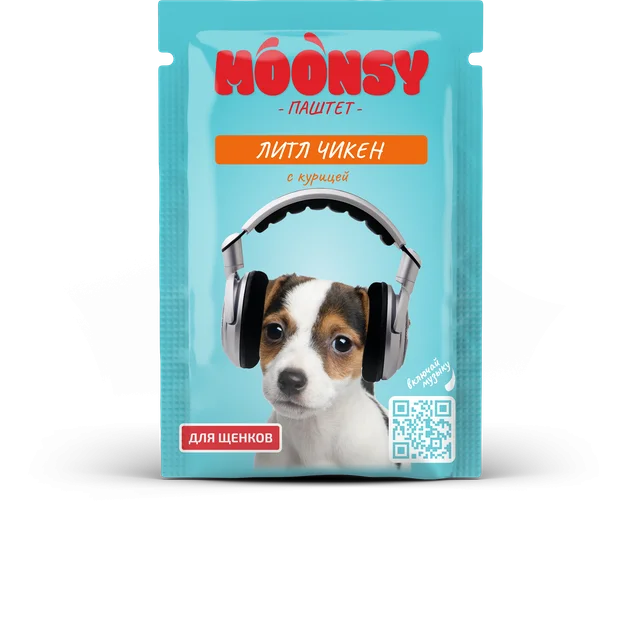 6023833 Moonsy влажный корм для щенков с курицей в соусе, 85г — изображение 1