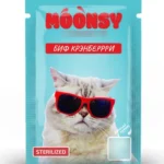 Moonsy влажный корм для стерилизованных кошек, кастрированных котов с телятиной и клюквой паштет, 85 гр