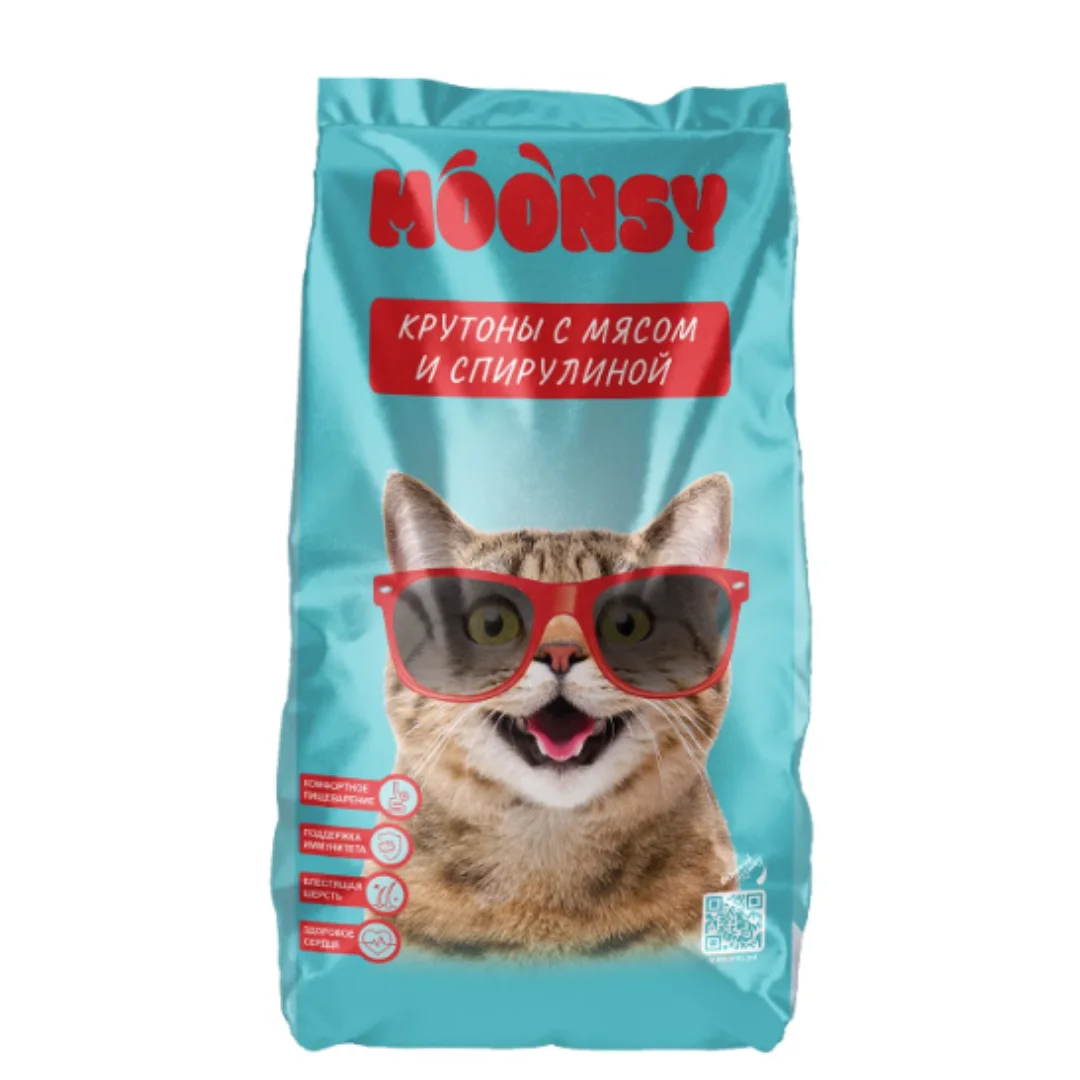 6023837 Moonsy сухой корм для кошек мясное ассорти со спирулиной (на развес) — изображение 1