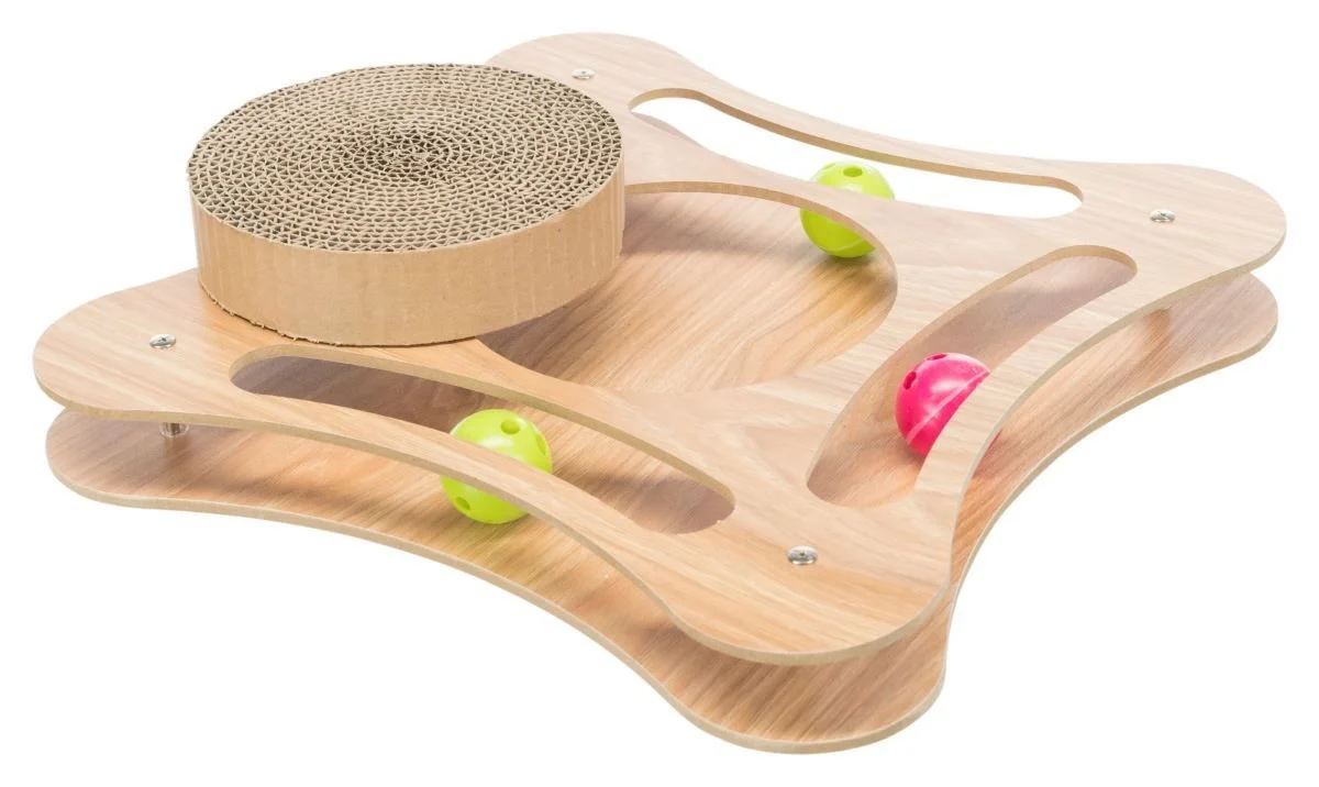 6023857 Trixie игрушка для кошек трек с картонной когтеточкой, 35х4х35см — изображение 1