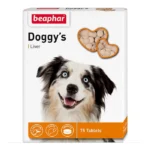 Beaphar Doggys + Liver кормовая добавка со вкусом печени для собак, 75 таб