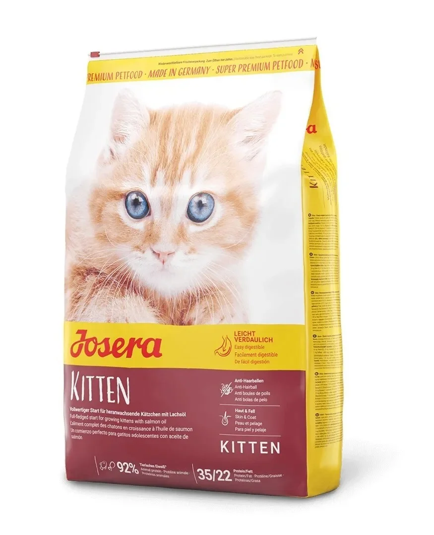 6023894 Josera Kitten balaları və hamilə və süd verən pişiklər üçün quru yem, qızılbalıq, düyü və kartof ilə (toplu) - Şəkil 1