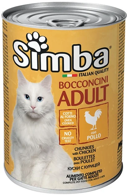 6023931 Simba Adult Cat chunkies with chicken влажный корм для кошек с курицей, 415 г — изображение 1