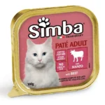 Simba cat pate with beef влажный корм для кошек паштет с говядиной, 100 гр