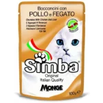 Simba wet cat food влажный корм для кошек с курицей и печенью, 100 г